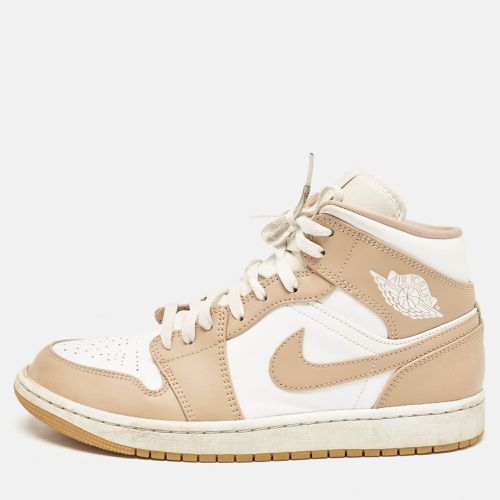 Air Jordans Tan/White Leather Jordan 1 Mid Tan Gum Sneakers Size 42.5 - Air Jordans - Modalova