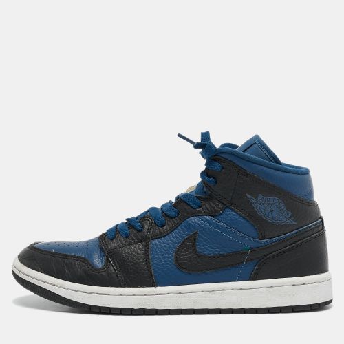 Air Jordans Blue/White Leather Air Jordan 1 Mid Top Sneakers Size 42 - Air Jordans - Modalova