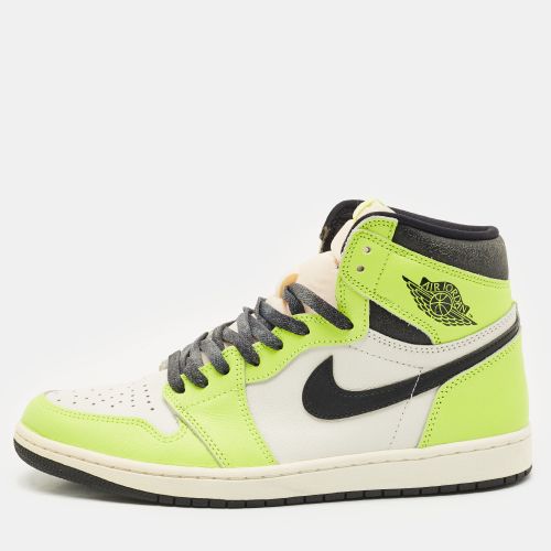 Air Jordans Green/White Leather 1 Retro OG High Top Sneakers Size 45 - Air Jordans - Modalova