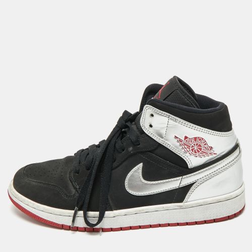 Jordan Silver/Black Leather and Nubuck 1 Retro High OG Sneakers Size 40 - Air Jordans - Modalova