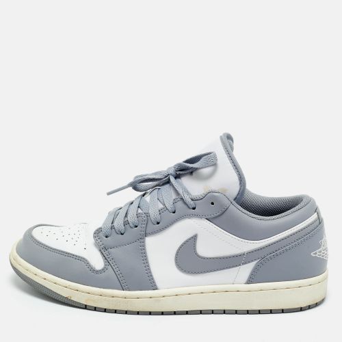 Air Jordans Grey/White Leather Jordan 1 Low Vintage Stealth Grey Sneakers Size 44 - Air Jordans - Modalova
