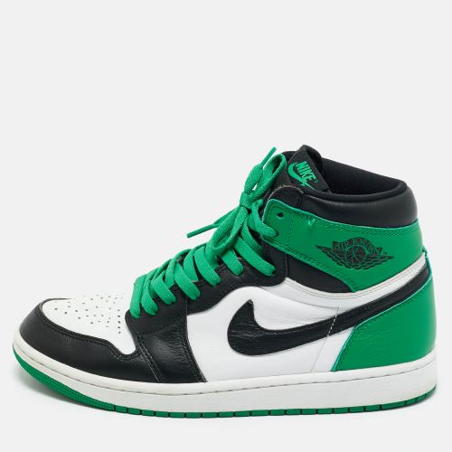 Air Jordans Green/White Leather Jordan 1 Retro High Top Sneakers Size 42.5 - Air Jordans - Modalova