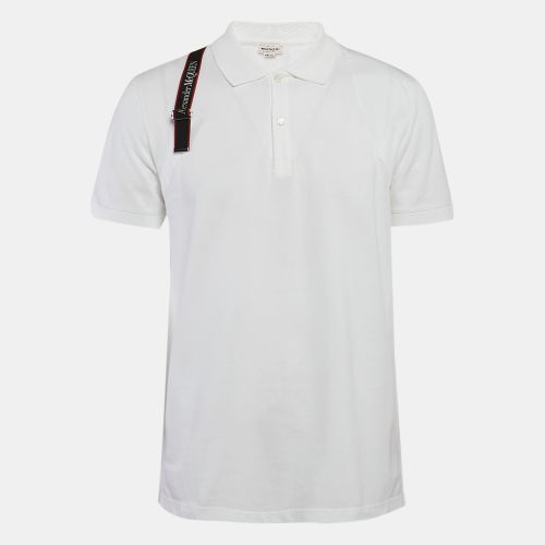 Alexander McQueen White Cotton Pique Polo T-Shirt M - Alexander McQueen - Modalova