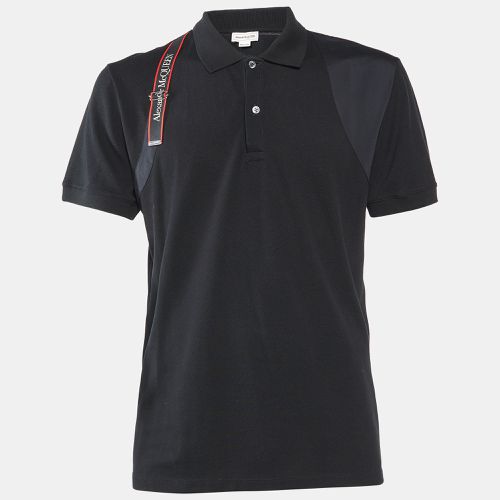 Alexander McQueen Black Cotton Logo Harness Strap Polo T-Shirt L - Alexander McQueen - Modalova