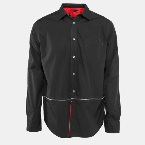 Alexander McQueen Black Cotton Zip Detail Shirt XL - Alexander McQueen - Modalova