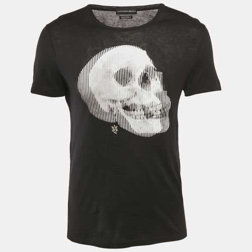 Alexander McQueen Black Skull Print Cotton Crew Neck T-Shirt M - Alexander McQueen - Modalova