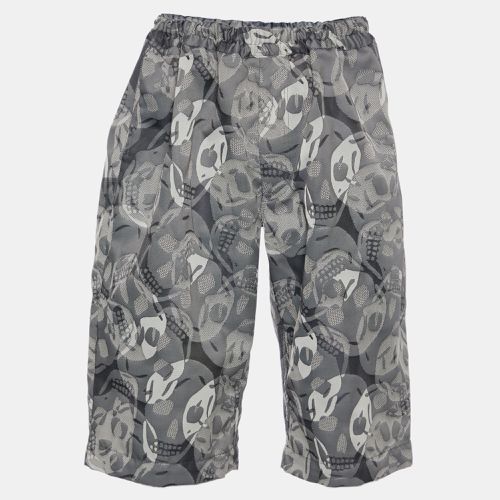 Alexander McQueen Grey Skull Print Synthetic Shorts L - Alexander McQueen - Modalova