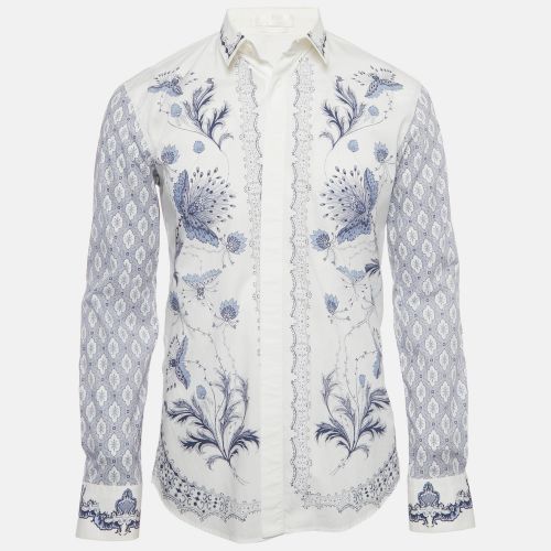 Blue Printed Cotton Shirt M - Alexander McQueen - Modalova