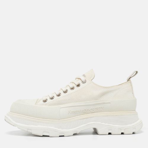 Alexander McQueen White Canvas Tread Slick Lace Up Sneakers Size 41 - Alexander McQueen - Modalova