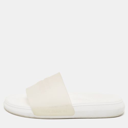 Alexander McQueen Transparent/White Rubber Flat Slides Size 41 - Alexander McQueen - Modalova