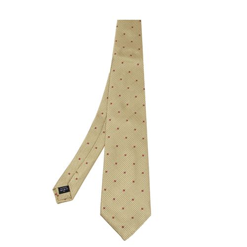 Alfred Dunhill Gold Chevron Jacquard Silk Tie - Alfred Dunhill - Modalova