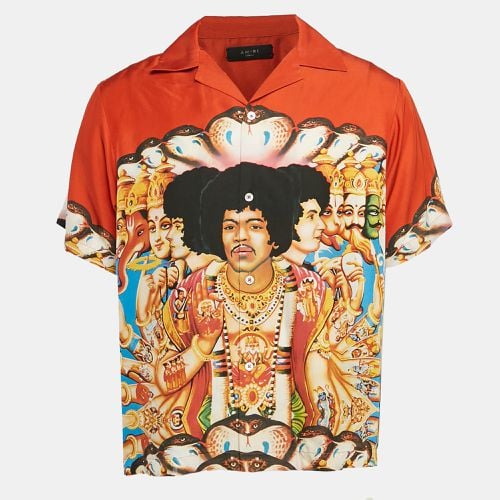 Jimi Hendrix Print Silk Short Sleeve Shirt M - Amiri - Modalova