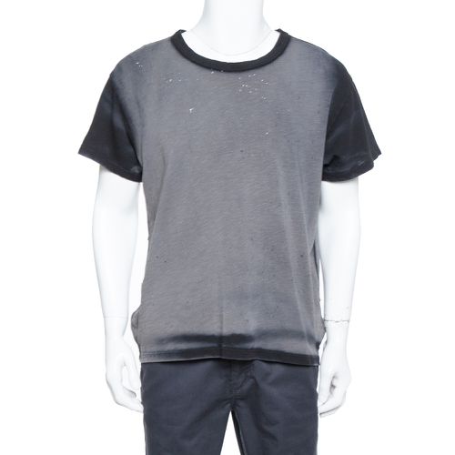 Amiri Black & Grey Cotton Washed Out Effect Shotgun T Shirt S - Amiri - Modalova