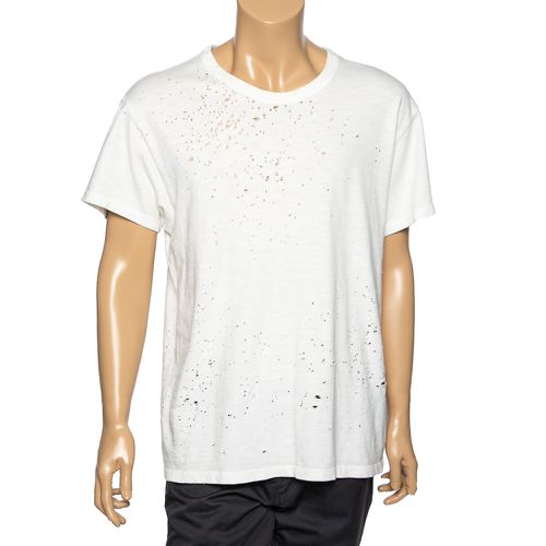 Distressed Cotton Crew Neck T-Shirt M - Amiri - Modalova