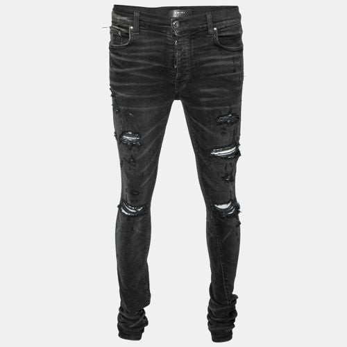 Amiri Black Distressed Denim Slim Fit Jeans M - Amiri - Modalova