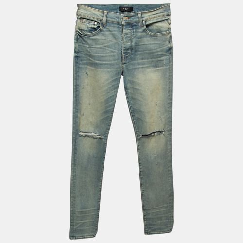 Amiri Blue Distressed Denim Skinny Jeans M Waist 32" - Amiri - Modalova