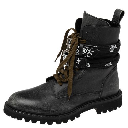 Amiri Black Leather Combat Boots Size 41 - Amiri - Modalova