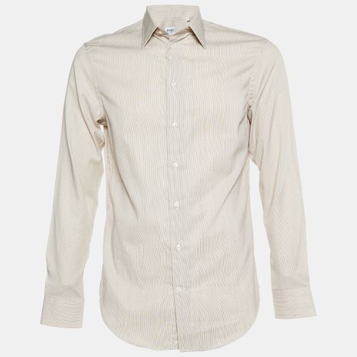 Armani Collezioni Beige Pinstripe Cotton Buttoned Up Shirt S - Armani Collezioni - Modalova