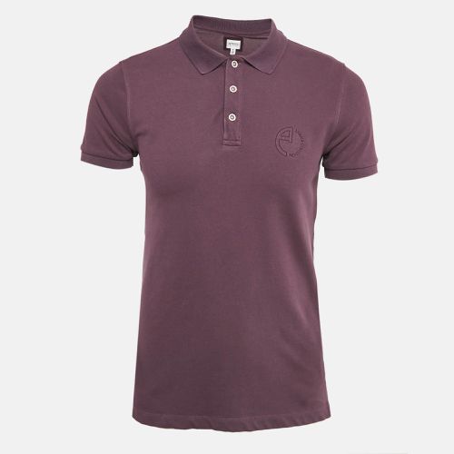 Logo Embroidery Cotton Pique Polo T-Shirt L - Armani Collezioni - Modalova