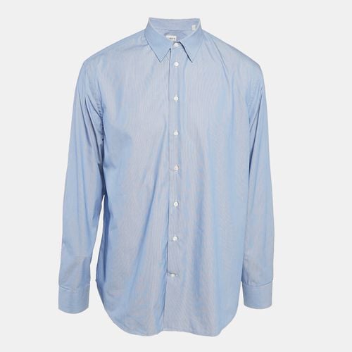 Armani Collezioni Blue Pinstripe Cotton Modern Fit Shirt XXL - Armani Collezioni - Modalova