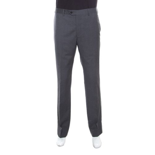 Armani Collezioni Grey Wool Tailored Trousers 4XL - Armani Collezioni - Modalova