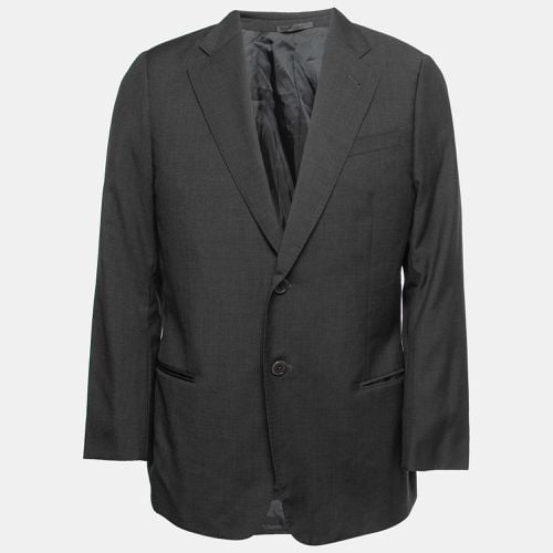 Charcoal Wool Single-Breasted Blazer XL - Armani Collezioni - Modalova