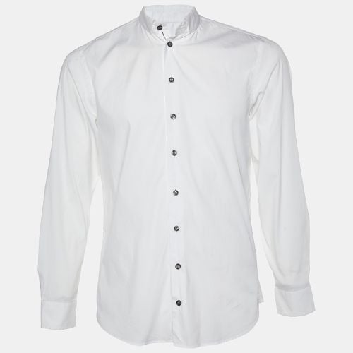 Armani Collezioni White Cotton Long Sleeve Shirt M - Armani Collezioni - Modalova