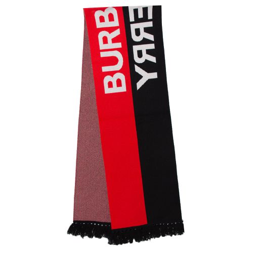 Bicolor Logo Intarsia Knit Cashmere Football Scarf - Burberry - Modalova