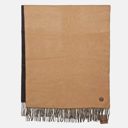 Burberry Black/Camel Brown Brushed Cashmere Reversible Scarf - Burberry - Modalova