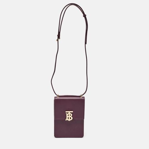 Burberry Plum Leather Robin Crossbody Bag - Burberry - Modalova