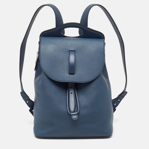 Burberry Ash Blue Grain Leather Pocket Backpack - Burberry - Modalova