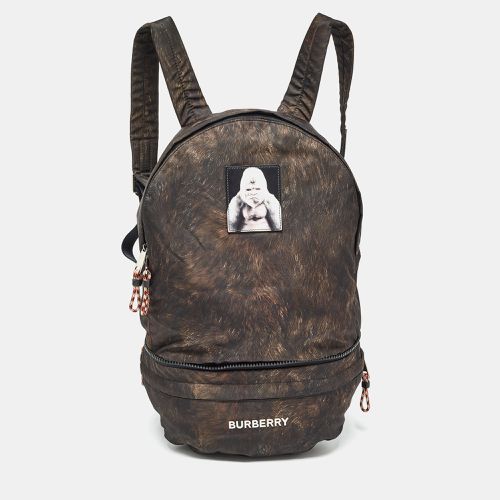 Burberry Black/Brown Nylon Convertible Backpack - Burberry - Modalova