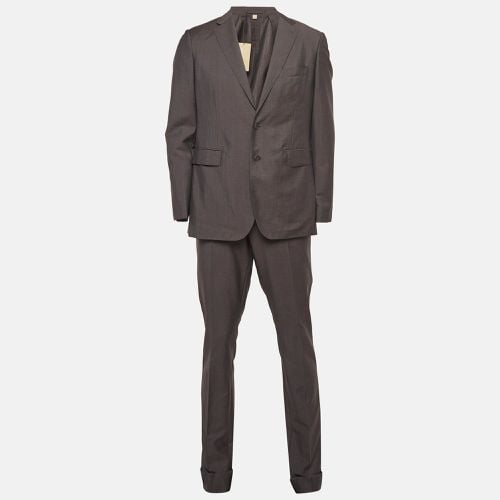 Burberry Grey Wool Blend Single Breasted Pants Suit XL - Burberry - Modalova