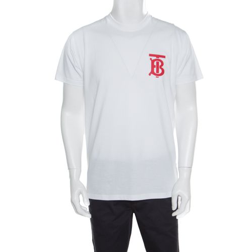 Burberry White B series Monogram Logo Detail Limited Edition Crew Neck T Shirt XXS - Burberry - Modalova