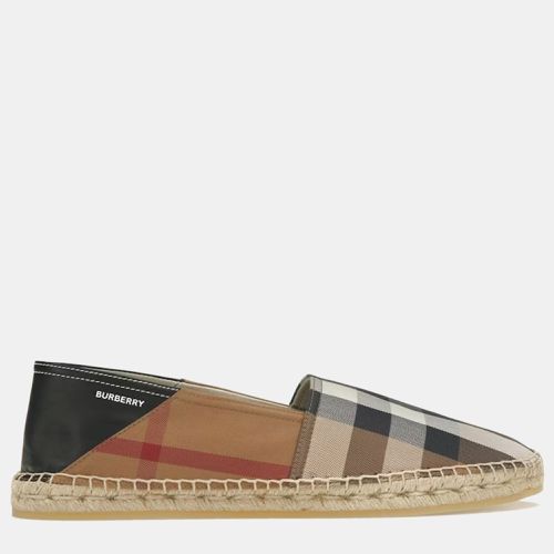 Burberry Black/Beige/Brown Check Espadrilles Size EU 44 - Burberry - Modalova