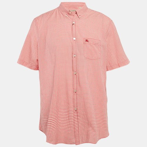 Burberry Brit Red Gingham Cotton Short Sleeve Button Down Shirt 3XL - Burberry Brit - Modalova