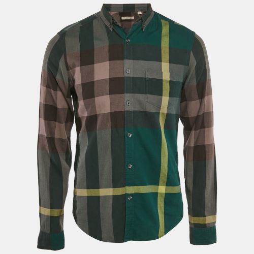 Burberry Brit Multicolor/Green Nova Check Herringbone Cotton Shirt S - Burberry Brit - Modalova