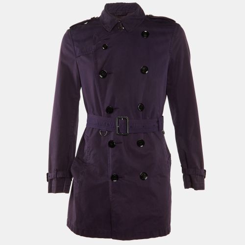 Burberry Brit Purple Cotton Double Breasted Trench Coat M - Burberry Brit - Modalova