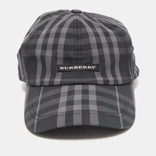 Burberry Black Smoked Check Canvas Baseball Cap One Size - Burberry Golf - Modalova