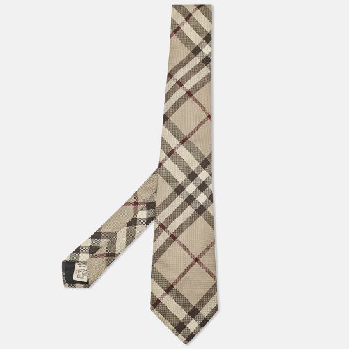 Burberry London Beige Nova Checks Silk Tie - Burberry London - Modalova