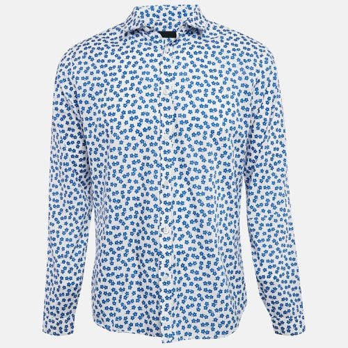 Burberry Prorsum White/Blue Flower Print Cotton Long Sleeve Shirt XL - Burberry Prorsum - Modalova