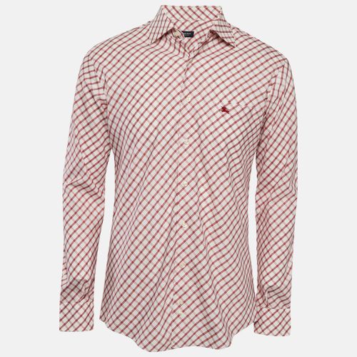 Burberry Red Checked Cotton Long Sleeve Shirt M - Burberry - Modalova