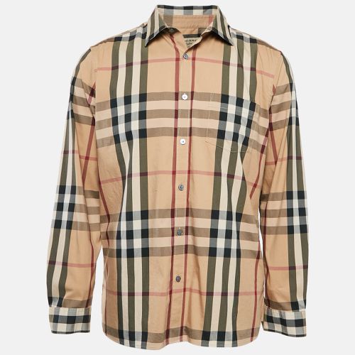 Burberry Beige Nova Checks Cotton Blend Long Sleeve Shirt XL - Burberry - Modalova