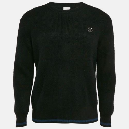 Burberry Black Monogram Motif Cashmere & Cotton Knit Sweater S - Burberry - Modalova