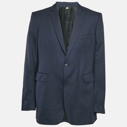 Burberry Navy Blue Gabardine Single Breasted Blazer XXXL - Burberry - Modalova