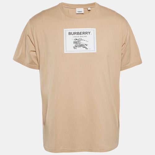 Cotton Logo Patch Detail T-Shirt M - Burberry - Modalova