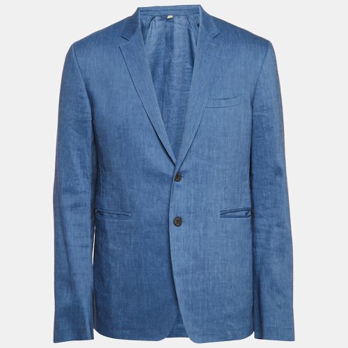 Burberry Blue Linen & Wool Tailored Blazer XL - Burberry - Modalova