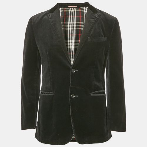 Burberry Black Label Black Velvet Tailored Blazer L - Burberry - Modalova
