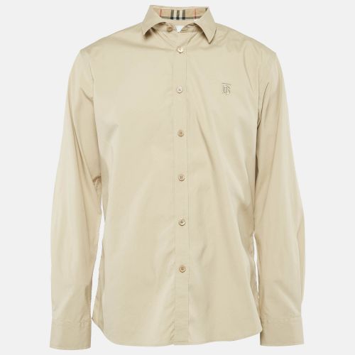 Burberry Beige Stretch Poplin Long Sleeve Shirt XL - Burberry - Modalova