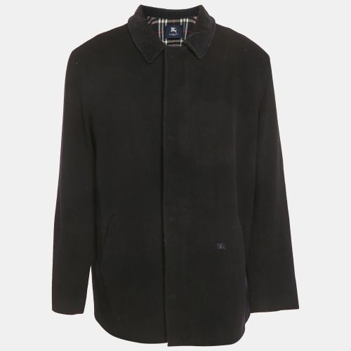 Burberry London Vintage Black Merino Wool Coat 3XL - Burberry - Modalova